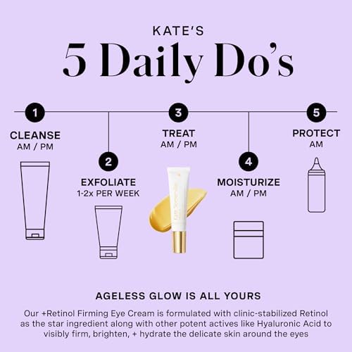 Kate Somerville Retinol Firming Eye Cream, Anti-Ageing Eye Treatment, Clinically Proven to Firm, Brighten and Smooth Lines, and Wrinkles, 15 mL