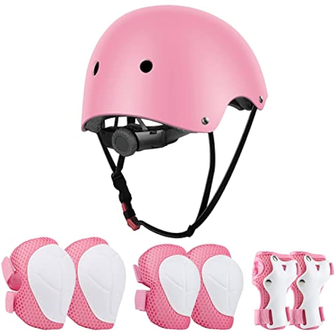 Jim's Store Kids Bike Helmet for 3-10 years old Helmet and Knee Pads Set Adjustable Elbow &Wrist Pads Protective Gear Set for Skateboard Scooter Cycling Roller Skating Boys Girls