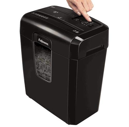 Fellowes Paper Shredder for Home Office Use - 9 Sheet Cross Cut Shredders Home Use - Shredder with 17L Bin & Safety Lock - Powershred LX50 - Shreds 31 Sheets in One Minute - High Security P4 - Black