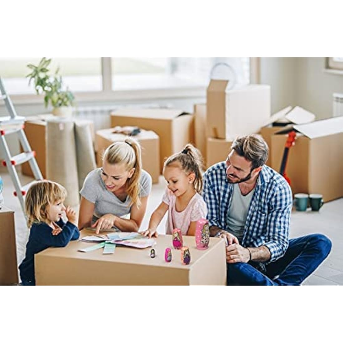 ELUTONG Wooden Nesting Dolls Russian - Angel Russian Matryoshka Nested Dolls, 5Pcs/Set Handmade Stacking Educational Learning Kids Toys