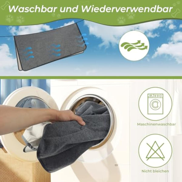 SDLDEER Washable Dog Pee Pads, 1 Pack 182 cm x 182 cm Washable Puppy Training Pads, Non-Slip, Super Absorbent Puppy Pads, PIPI Pads for Puppies, Kittens, Guinea Pigs