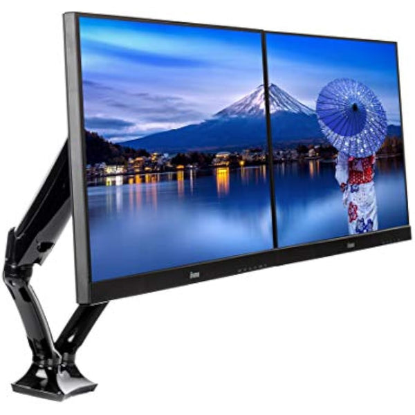 iiyama DS3002C-B1 Dual Gas Spring Desk Mounting Arm - Black