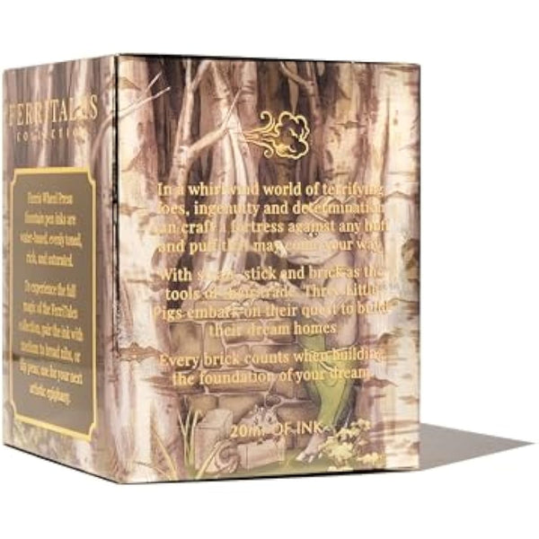 Ferris Wheel Press Fountain Pen Ink, FerriTales Collection, Ash Brown with Duochrome Green/Pink Shimmer, 85ml