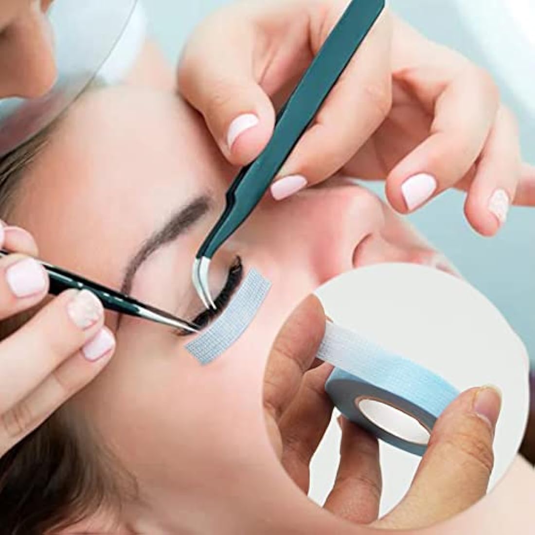 3 Rolls Eyelash Tape, Adhesive Lash Extension Tape Breathable Micropore Fabric Tape Lash Extensions Supplies, Breathable Micropore Fabric Eyelash Tape