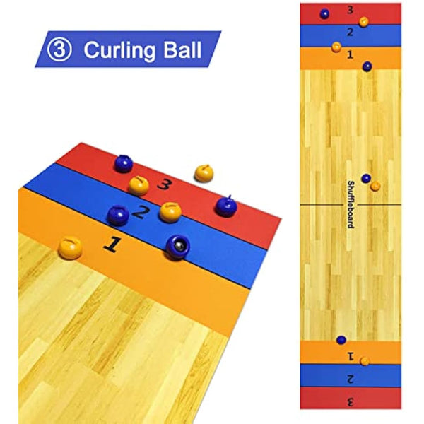 3 in 1 Tabletop Curling Game, Table Top Shuffleboards Curling Bowling,Tabletop Game Interactive Game for Kids & Adults Family Party Games