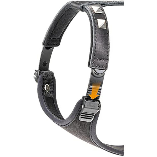 Ferplast Giotto Luxor Dog Harness, S, 32-42 cm/ 46-56 cm, Black