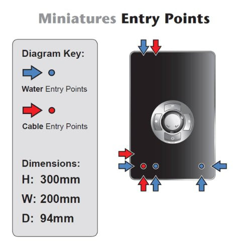 Triton Showers Collection 2, Shower Electric, 8.5 KW, Triton Aspirante, Black Gloss, Electrical Showers, with Showerhead and Anti Twist Hose, Bathroom Showering Unit