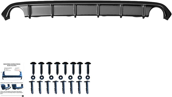 Oneway Rear Diffuser compatible with BMW 3-Series G20/G21 2018-2022 - Gloss black