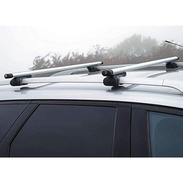 Summit SUM-003 Semi Universal Roof Bars (Pair of) to Fit Cars with Running Rails, Aluminium 1.35m in Length, Set of 2, one size, Silver
