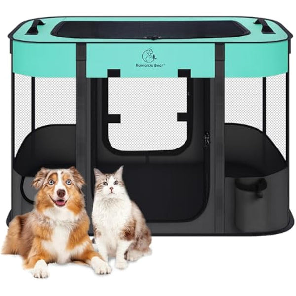 Foldable Pet Playpen,Cat Dog Playpen,Portable Dog Cage soft Portable Exercise Kennel Tent,Puppy Pen Indoors/Outdoors Pet Tent Fence(S(70 * 55 * 45cm))