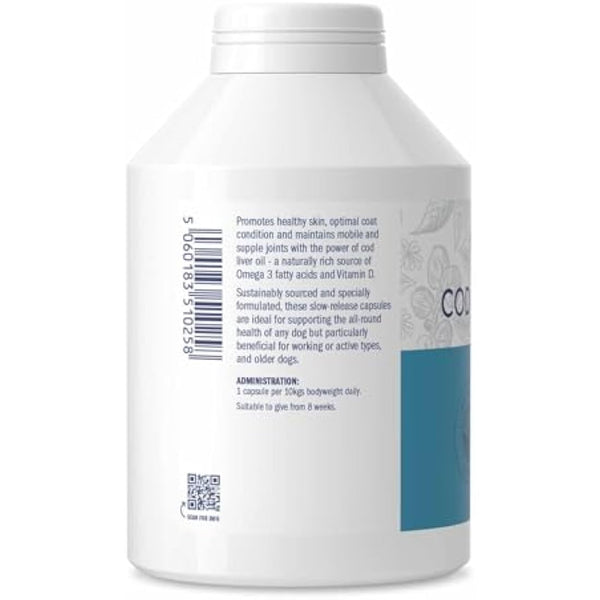 Dorwest Herbs Cod Liver Oil Capsules for Dogs and Cats 500 Capsules