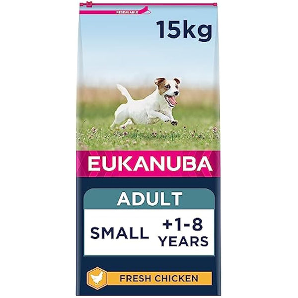 Eukanuba Complete Dry Dog Food for Adult Small Breeds with Fresh Chicken 15 kg
