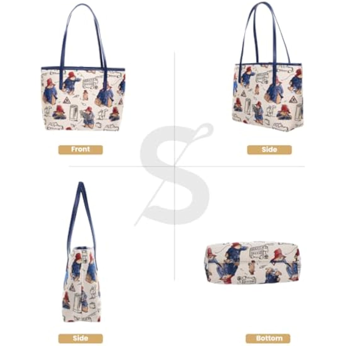 Signare Handbag, Travel bag, Cosmetic Bag, Crossbody bag etc with Paddington Bear design