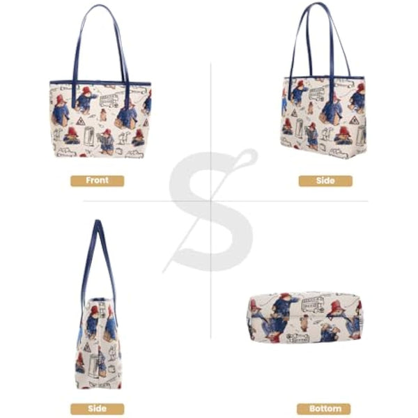 Signare Handbag, Travel bag, Cosmetic Bag, Crossbody bag etc with Paddington Bear design