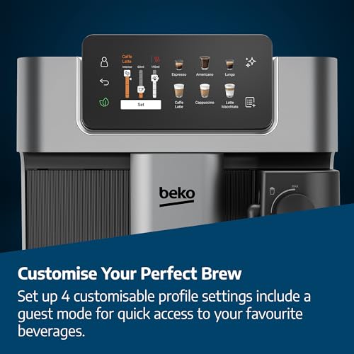 Beko Bean to Cup Coffee Espresso Machine CaffeExperto CEG7304X | Milk Jug | Colour Touch Screen Panel | 19 Bar Pressure, 2 Coffee Nozzles | Fully Automatic, Silver