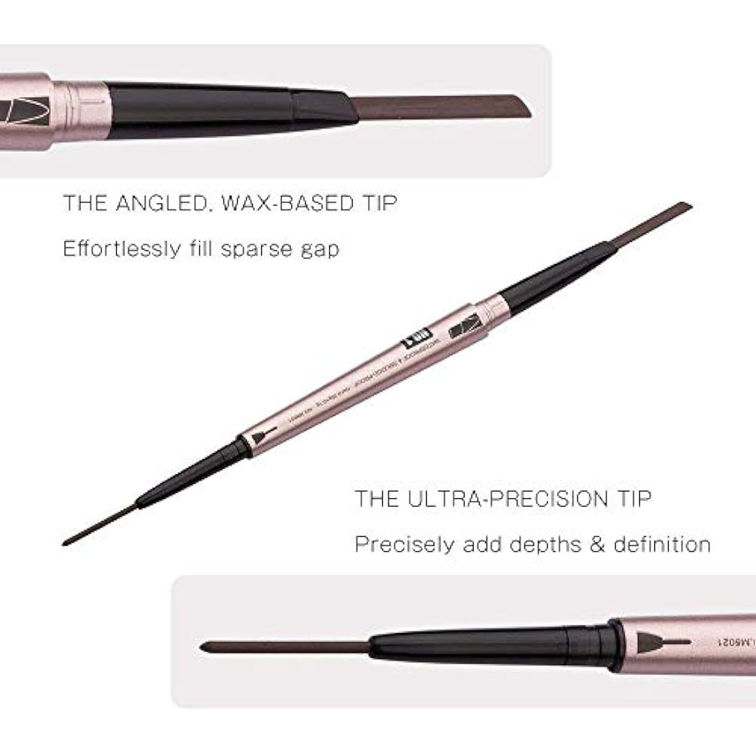 HeyBeauty Eyebrow Pencil with Brow Brush, Double Ended Eyebrow Pen, Automatic Makeup Cosmetic Tool, （Light Coffee）