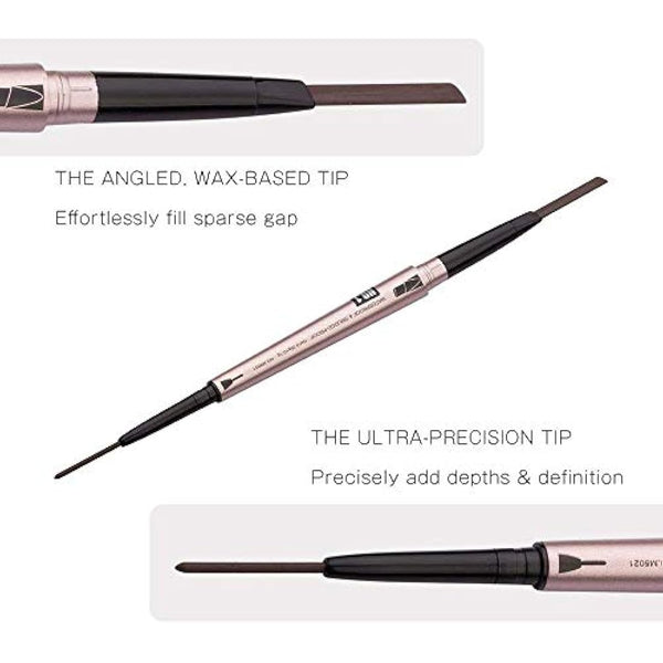 HeyBeauty Eyebrow Pencil with Brow Brush, Double Ended Eyebrow Pen, Automatic Makeup Cosmetic Tool, （Light Coffee）