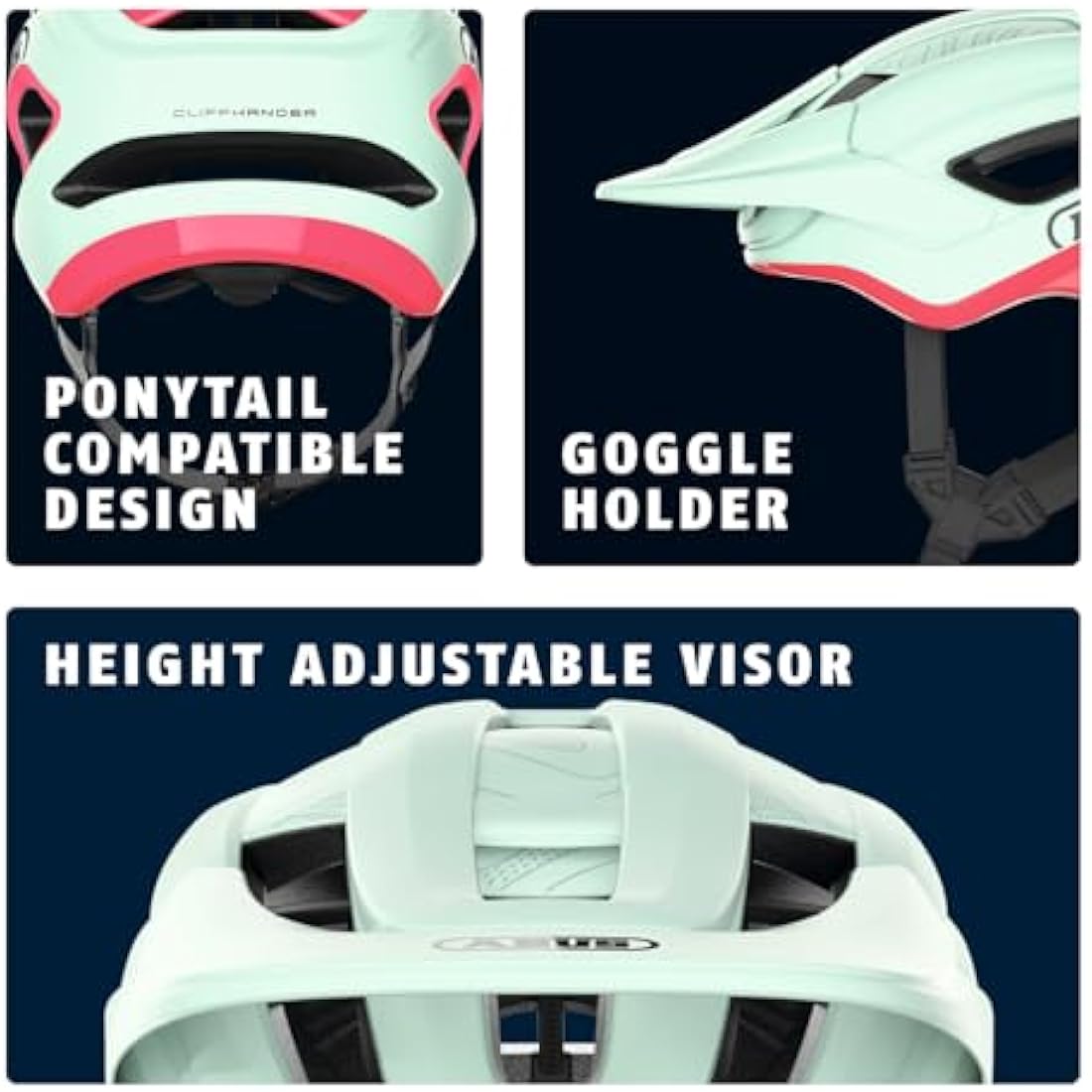 ABUS CliffHanger MTB helmet - bike helmet for demanding trails - with large ventilation openings & TriVider strap system - for men and women