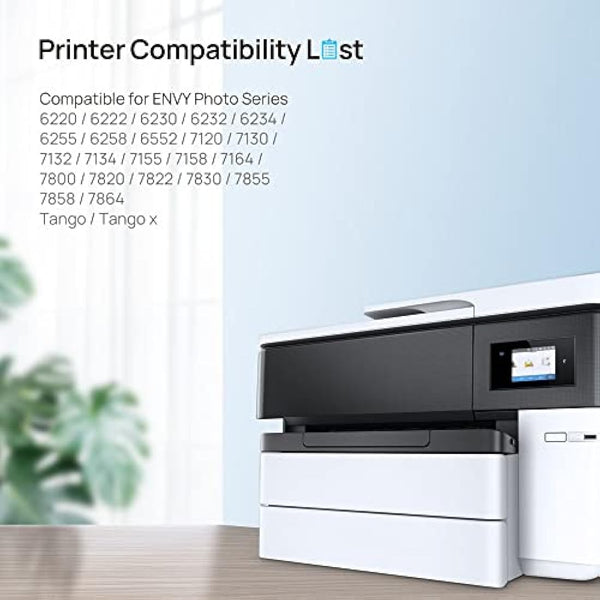 HALLOLUX 303XL High Yield Remanufactured Ink Cartridge Black and Tri-colour Combo Pack Replacement for HP 303 XL Compatible for Envy Photo 6220 6230 6232 6255 7120 7130 7134 7458 7830 Printer (2-Pack)