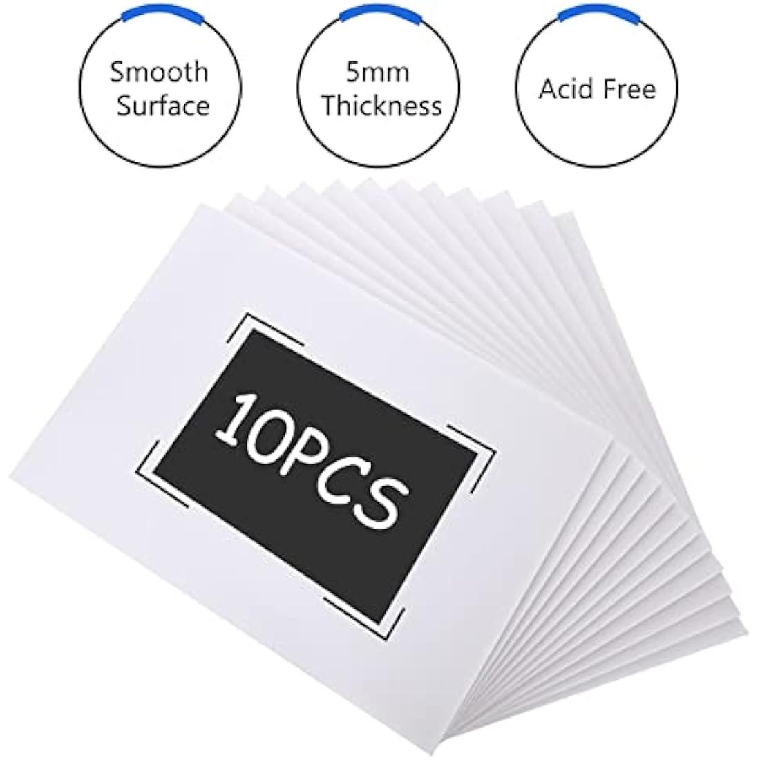 ASelected 10 Pack A3 (420 x 297mm) Foam Board, 5mm Thick Polystyrene Foam Sheet for Model Making, Mounting Photos, Presentations, Arts and Crafts Projects (White)