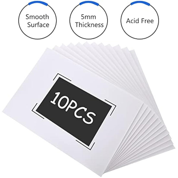ASelected 10 Pack A3 (420 x 297mm) Foam Board, 5mm Thick Polystyrene Foam Sheet for Model Making, Mounting Photos, Presentations, Arts and Crafts Projects (White)