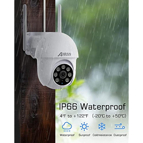 ANRAN 5MP Security Camera Outdoor with Auto Tracking, CCTV Camera Systems with 360° View, Home Security WiFi Camera, Sound-Lights Alarm, Color Night Vision, 2-Way Audio, Motion Detection, P3 Max