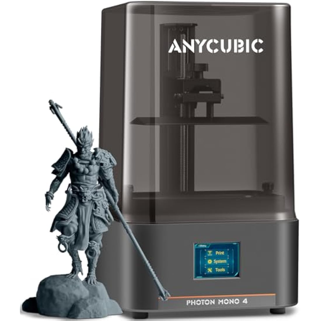 ANYCUBIC Photon Mono 4 Resin 3D Printer, 7'' 10K Mono LCD Screen Resin Printer with Upgraded LighTurbo Matrix and Printing Platform, Large Printing Size of 6.04''x3.42''x6.49''