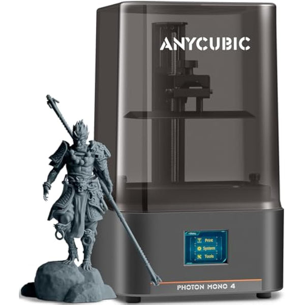 ANYCUBIC Photon Mono 4 Resin 3D Printer, 7'' 10K Mono LCD Screen Resin Printer with Upgraded LighTurbo Matrix and Printing Platform, Large Printing Size of 6.04''x3.42''x6.49''