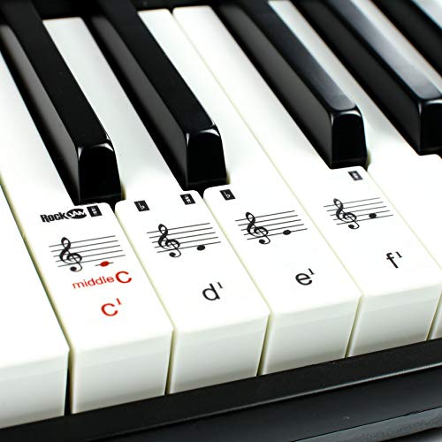 RockJam 88 Key Digital Piano with Full Size Semi-Weighted Keys, Power Supply, Sheet Music Stand, Piano Note Stickers & Simply Piano Lessons