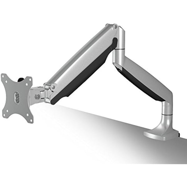 ICY BOX Monitor Mount for 1 Monitor up to 32 Inches (up to 9 kg, VESA 75 x 75/100 x 100), 2 Mounting Options, Swivel and Tilt, Cable Management, Ergonomic, Silver