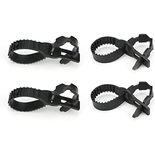 KINGLAKE 4Pcs 40cm Black Tree Ties Straps Supports Heavy Duty Shrub Ties Adjustable Interlock Garden Tree Ties for Shrub Rose Tree Plant Support