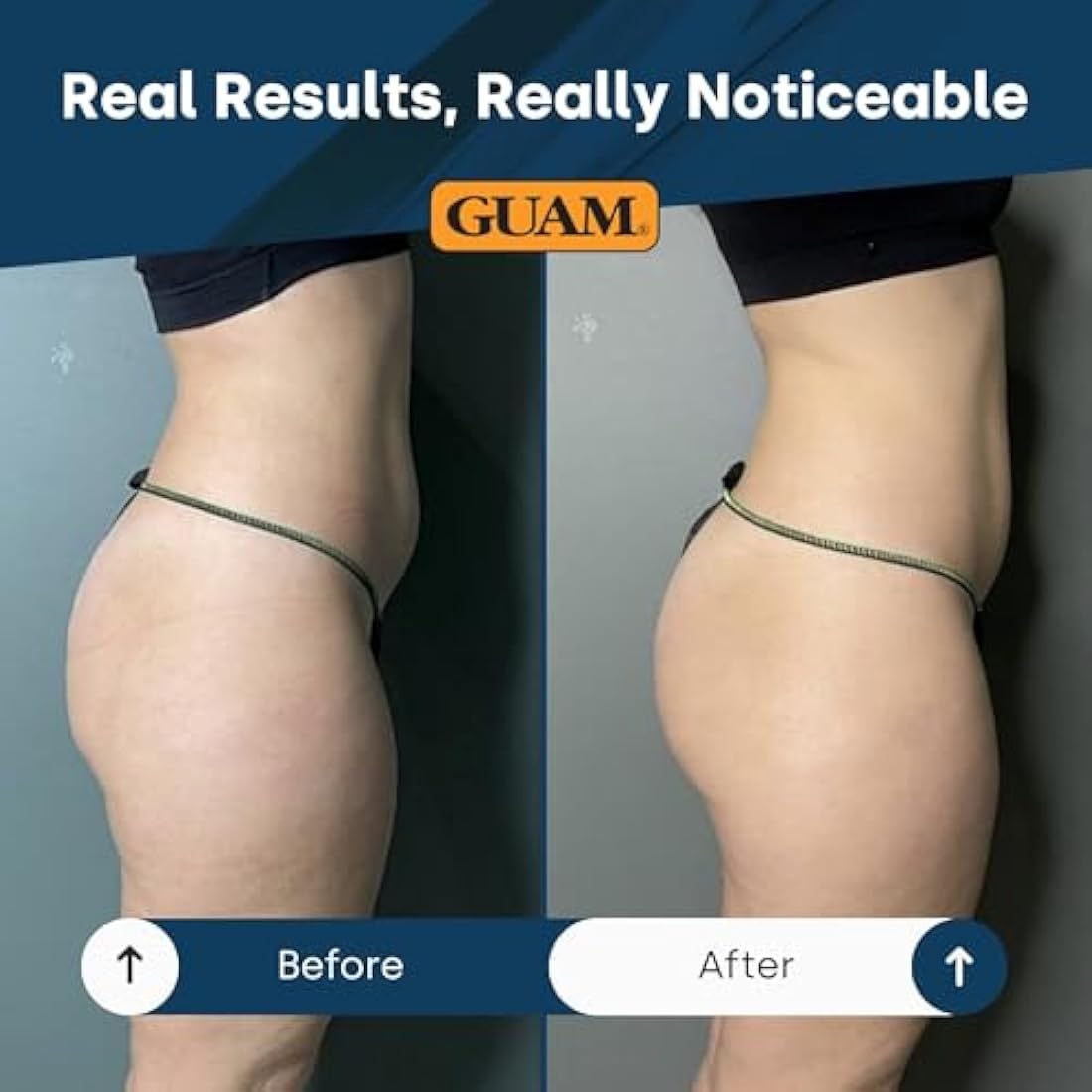 GUAM Seaweed Anti Cellulite Cream for Women with Vitamin E Caffeine and Maca Extract - 200ml Intensive Saline Reducing Night Treatment - Skin Tightening Cream Body Slimming, Firming & Draining Action