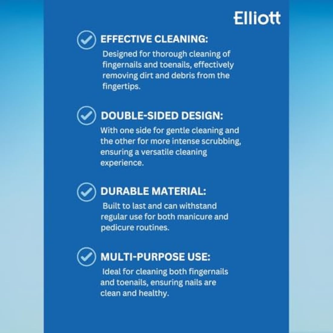 Elliott Double Sided Wooden Nail Brush