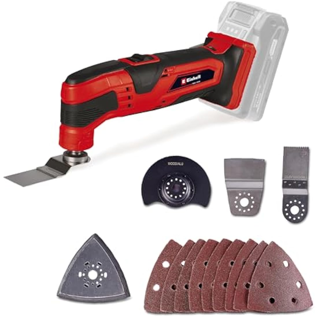Einhell Power X-Change Cordless Multi Tool - 18V Multi-Use Cutting And Sanding Tool For Wood, Plastic And Metal - TC-MG 18 Li Oscillating Multi Tools With Accessories (Battery Not Included)