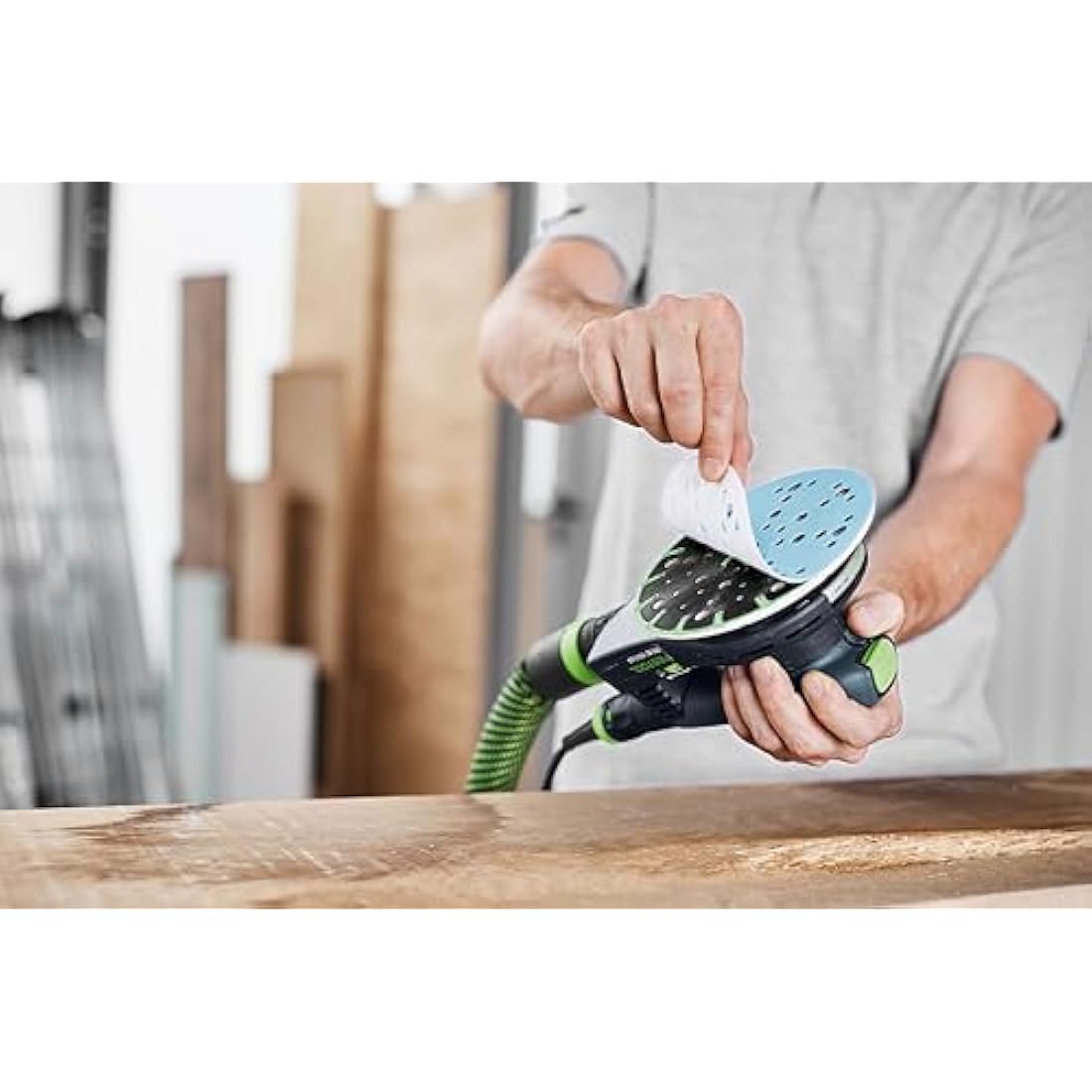 Festool 575165 Sanding Discs Stf D150/48 P150 GR/100, Steel Grey, Grain 150, Set of 100 Pieces