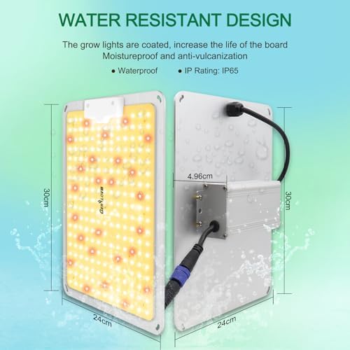GERYLOVE SP1000 2024 Newest Grow Light Plant Grow Light Full Spectrum with 234pcs LEDs for Hydroponic Indoor Plants Seeding Veg and Flower Growing Lamp 30x24x4.96cm