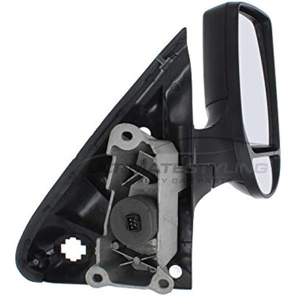 XYZ Parts Electric Short Arm Wing Door Mirror With Heated Glass And Black Cover Compatible with Ford Transit Mk7 Van 2006-2014 Drivers Side Right Hand Replacement