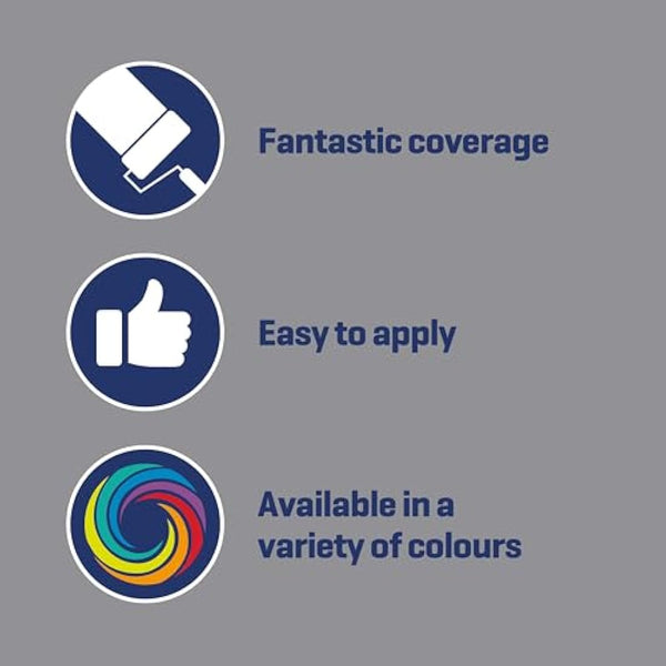 Johnstone's - Wall & Ceiling Paint - Manhattan Grey - Matt Finish - Emulsion Paint - Fantastic Coverage - Easy to Apply - Dry in 1-2 Hours - 12m2 Coverage per Litre - 5L, Pack of 1