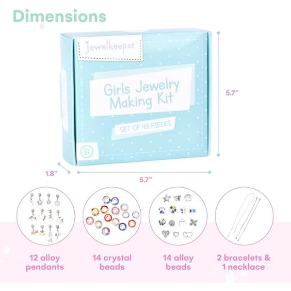 Jewelkeeper 42pc Tea Set for Little Girls - Jungle Design Mini Tea Party Set with Food and Case