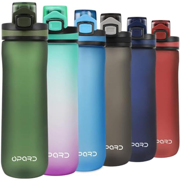 Opard Sports Water Bottle, 500ml / 600ml BPA Free Non-Toxic Tritan Plastic Drinking Bottle with Leak Proof Flip Top Lid for Gym, Outdoor, School, Work