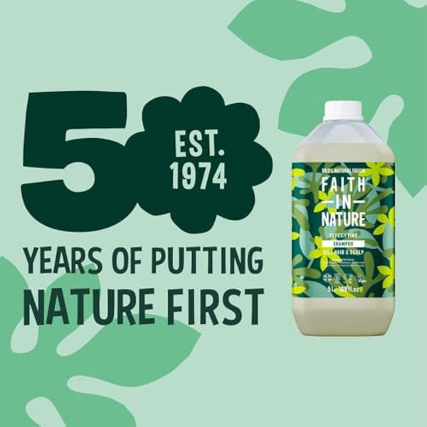 Faith In Nature Natural Seaweed & Citrus Shampoo, Detoxifying for Oily Hair & Scalp, Vegan & Cruelty Free, No SLS, Silicones or Parabens, 5L Refill Pack