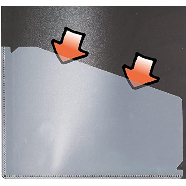 eco-eco A3 Size 50% Recycled 20 Pocket Black Presentation Display Book, Storage Case Portfolio Art Folder with Plastic Sleeves