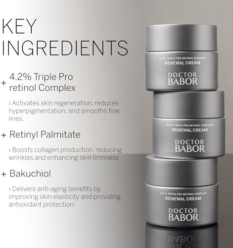 DOCTOR BABOR Renewal Cream | Regenerating anti-ageing and anti-pigmentation face cream with pro-retinol complex | For radiant, rejuvenated skin | Refines the complexion | Vegan | 50ml