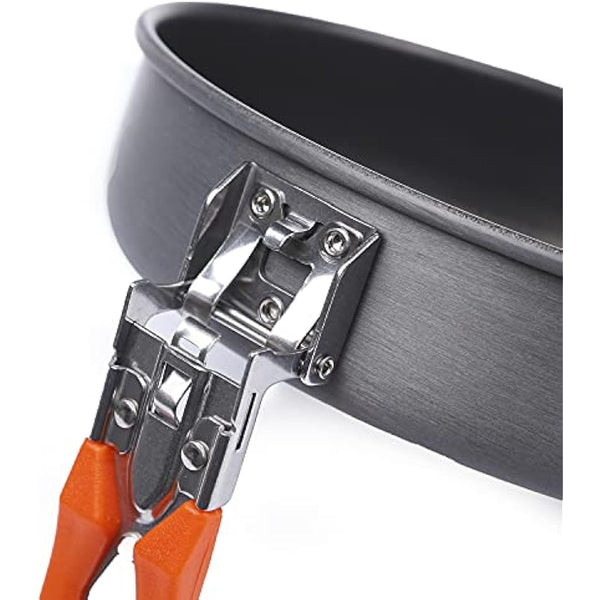 Fire-Maple Nonstick Camping Frying Pan | Durable Lightweight Camp Cookware for Cooking Egg Steak | Omelette Pan Griddle Tableware with Folding Handle | Portable Backpacking Skillet 0.9 Litre