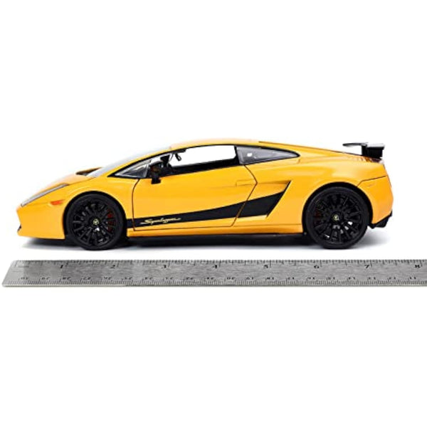 Jada Toys Fast & Furious 1:24 Lamborghini Gallardo Superleggera Die-cast Car Yellow, Toys for Kids and Adults