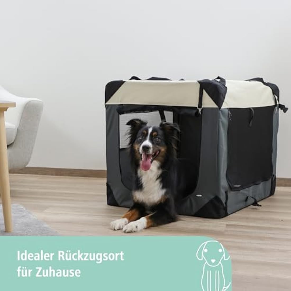 Kerbl Pet Travel Box Journey 91x63,5x63,5cm, gray/beige