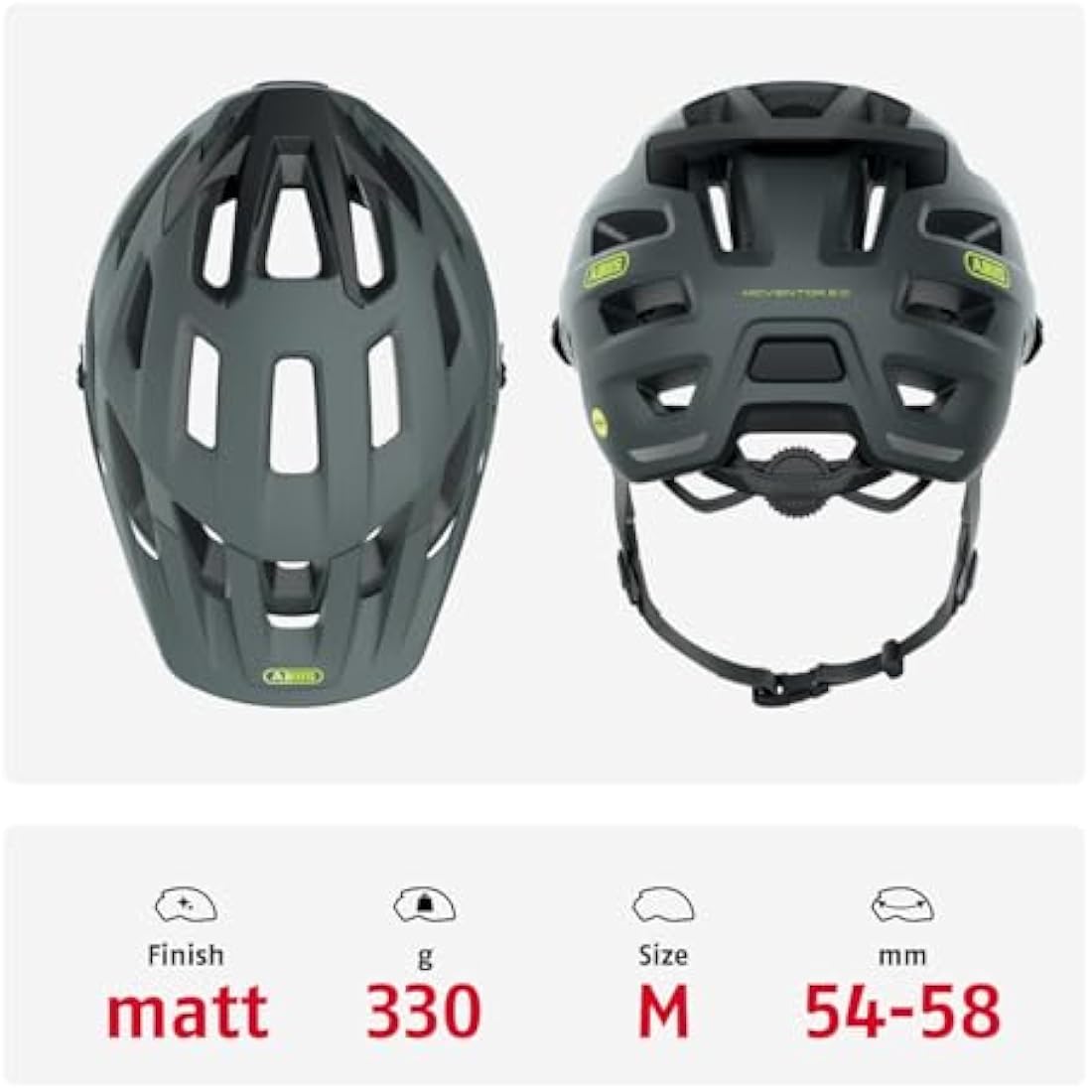 ABUS MTB Helmet Moventor 2.0 MIPS, Impact Protection for Off-Road Use, All-Mountain Helmet, Unisex Adult