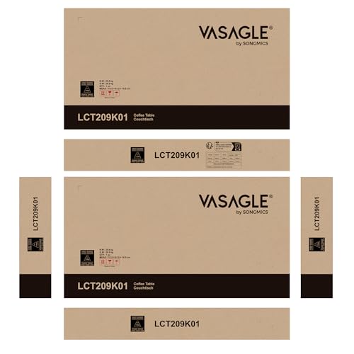 VASAGLE Lift Top Coffee Table, Living Room Table, with Storage Drawers, Hidden Compartments, and Open Shelf, Rustic Brown and Ink Black LCT209K01