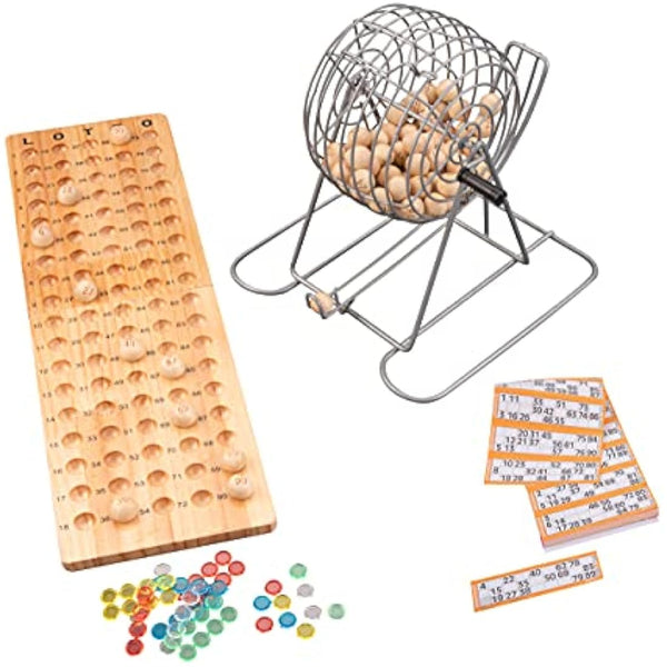 Engelhart - Metal Bingo Lattocage 10" whith 90 wooden balls and controll board