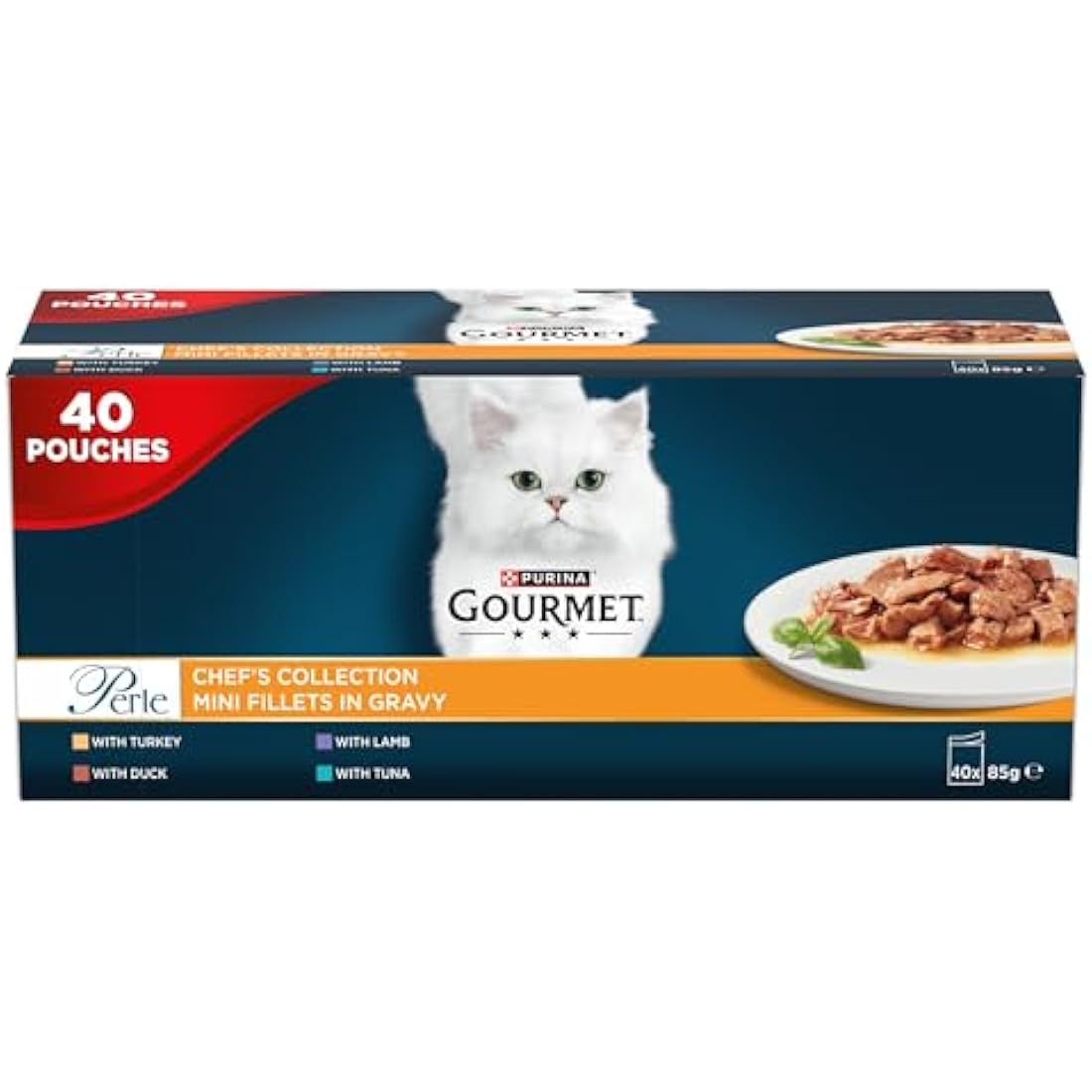 GOURMET Perle Chef's Collection in Gravy Wet Adult Cat Food 40x85g